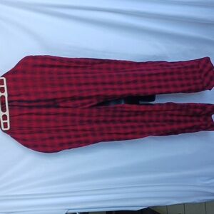 Victoria Secret Pajama Pants Red Black Plaid Checkered Sleepwear Bottom Large